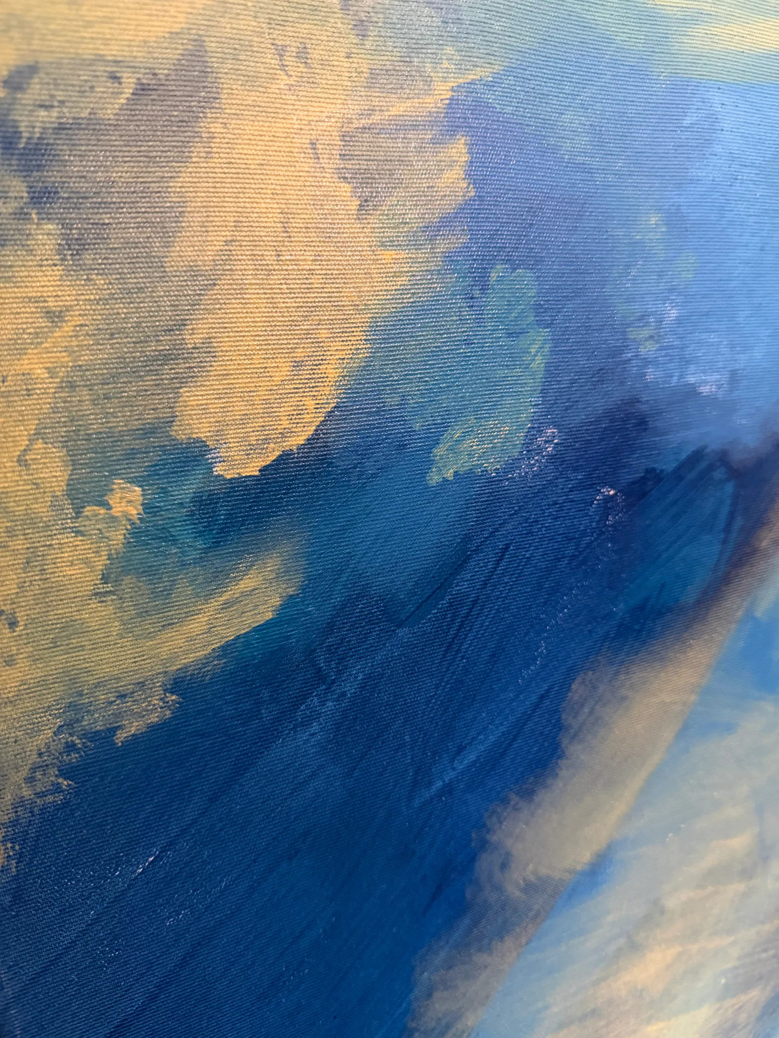Celestial Drift (70 x 100 cm), acrílica sobre tela — Alyne Perfeito, Perfeito Studio