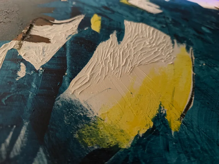 Surface detail — Crossing Currents by Alyne Perfeito