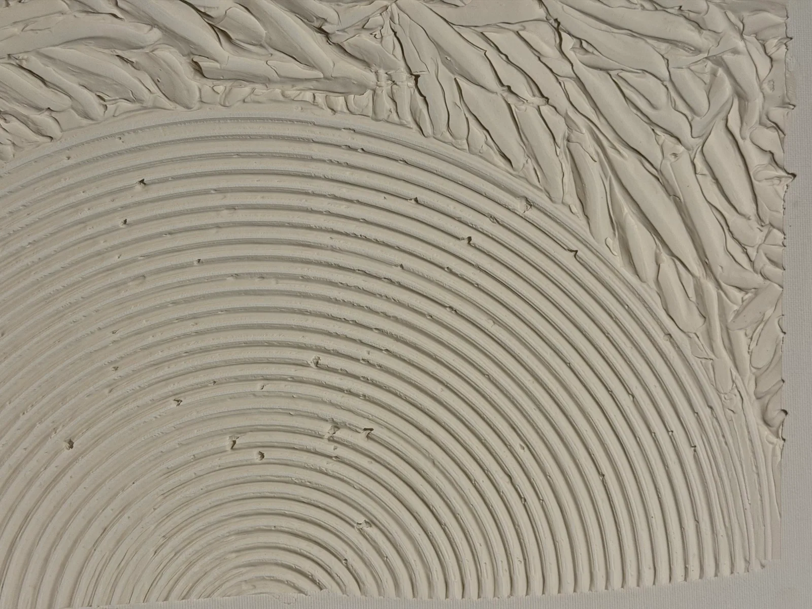 Detail of Echo of Silence (50 x 70 cm), sculpted texture on canvas, an original mixed-media painting by Alyne Perfeito — Perfeito Studio