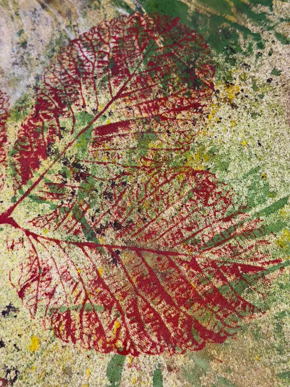 Surface detail — Moss Herbarium by Alyne Perfeito, 78 x 100 cm (30.7 x 39.4 in)