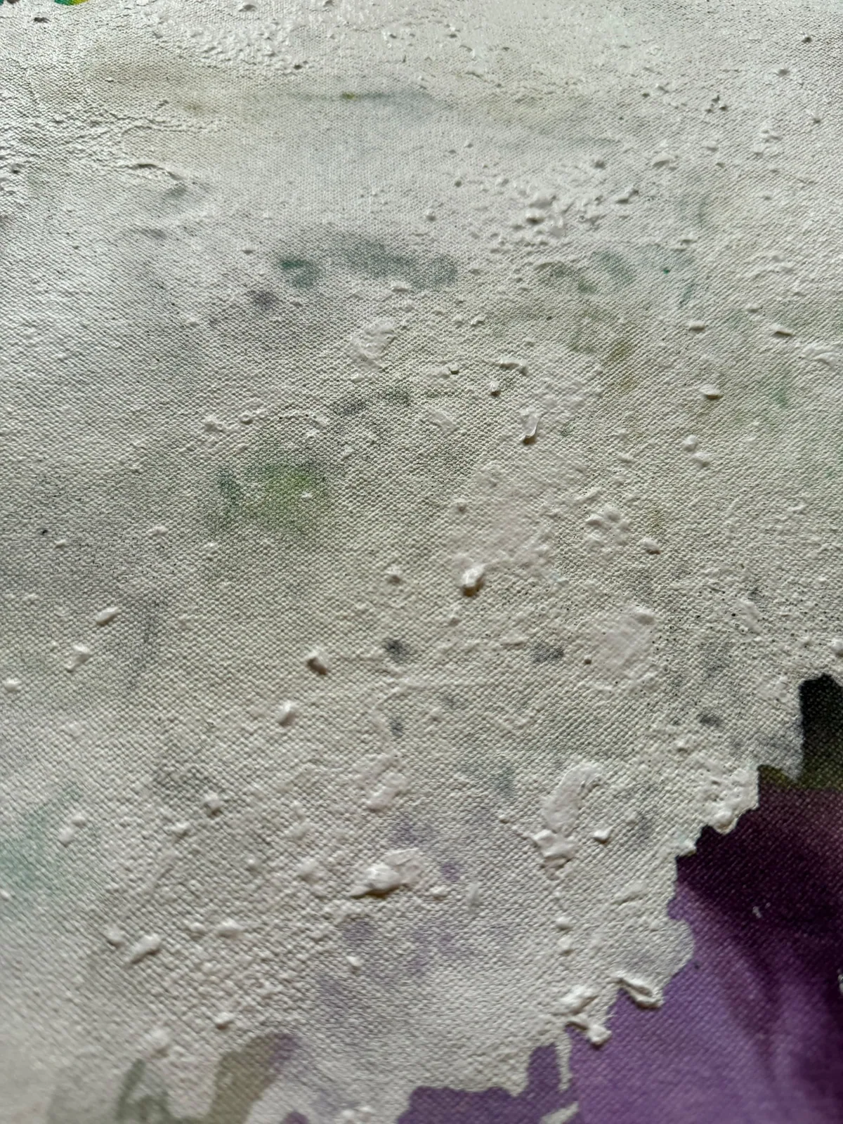 Surface detail — Violet Tempest by Alyne Perfeito, 100 x 100 cm (39.4 x 39.4 in)