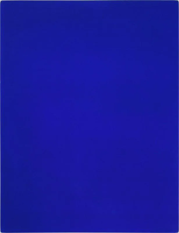 IKB 3, Monochrome bleu (1960), Yves Klein: a vertical canvas covered edge to edge in one saturated ultramarine blue, Centre Pompidou collection