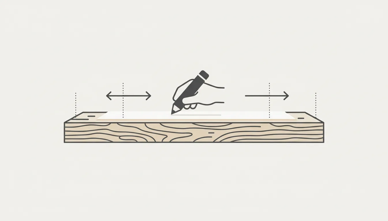 Diagrama esquemático do processo de frottage: superfície texturizada sob o papel e gesto de fricção com giz — Perfeito Studio