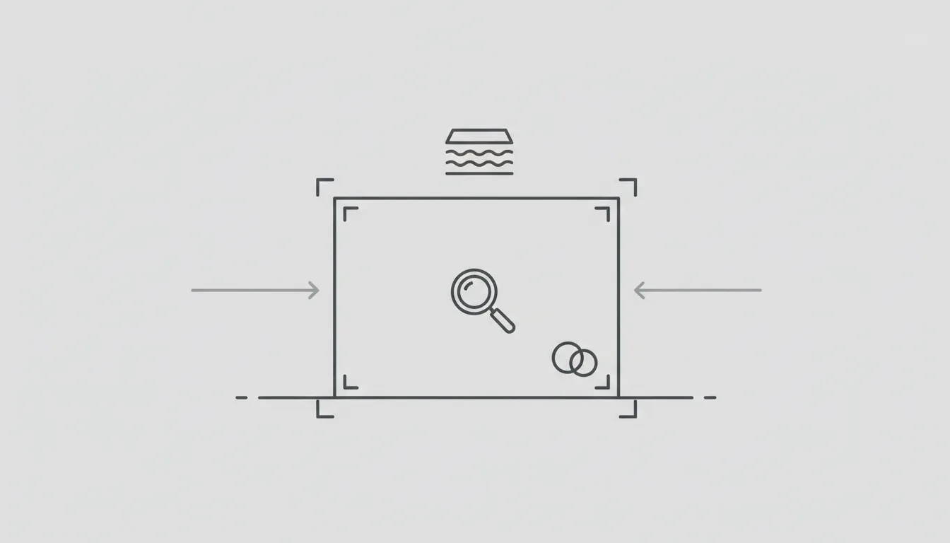 Schematic diagram showing the four areas a condition report typically documents: surface, edges and corners, structural support, and prior repairs