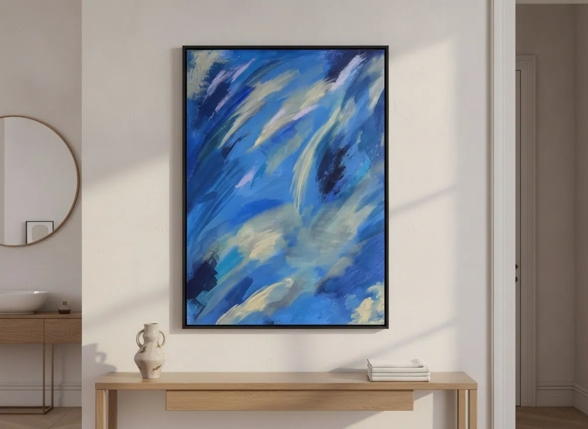 Celestial Drift (70 x 100 cm), acrylic on canvas — Alyne Perfeito, Perfeito Studio