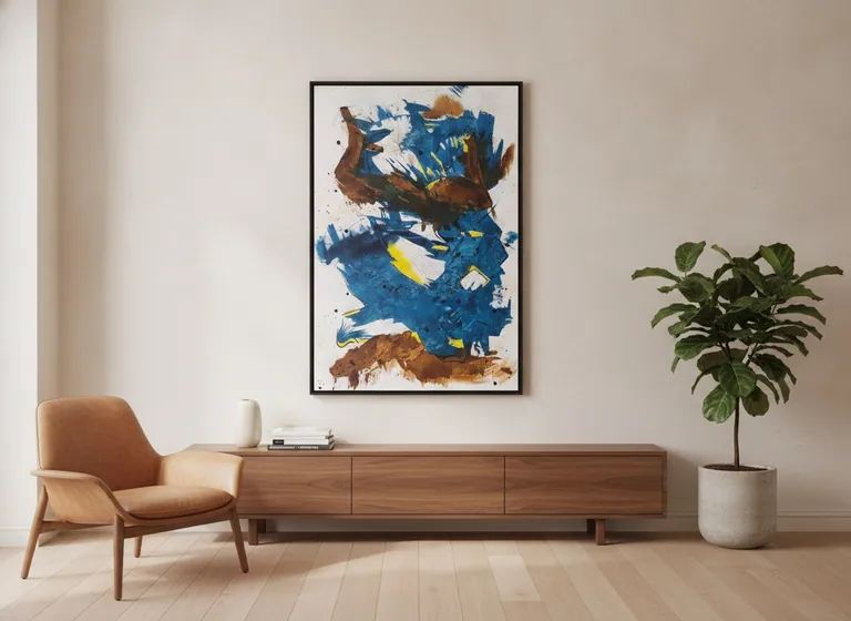 Crossing Currents in a room — digital visualization (illustrative only)