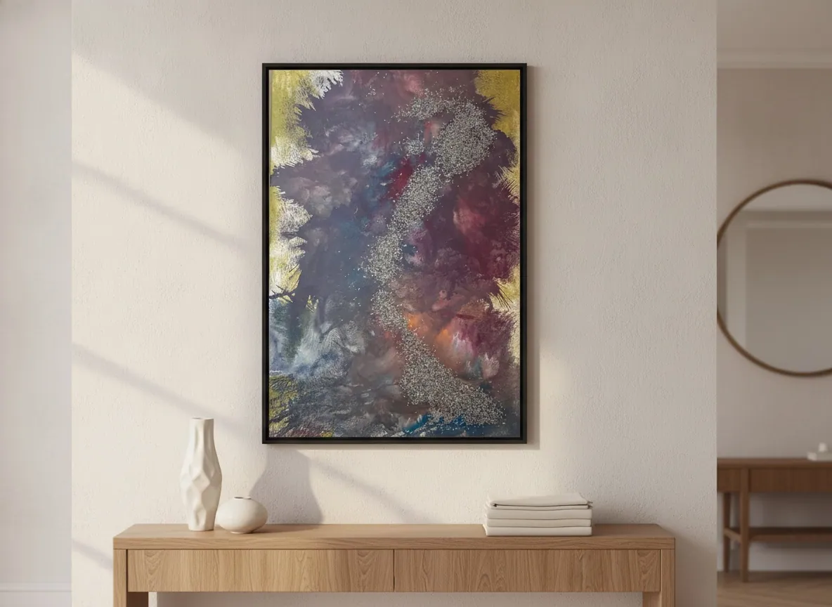 Elemental Veins (90 × 140 cm), técnica mista sobre tela — Alyne Perfeito, Perfeito Studio