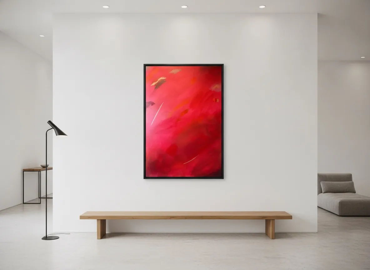 Fire of Devotion (100 x 150 cm / 39.4 x 59.1 in), acrílica sobre tela — Alyne Perfeito, Perfeito Studio