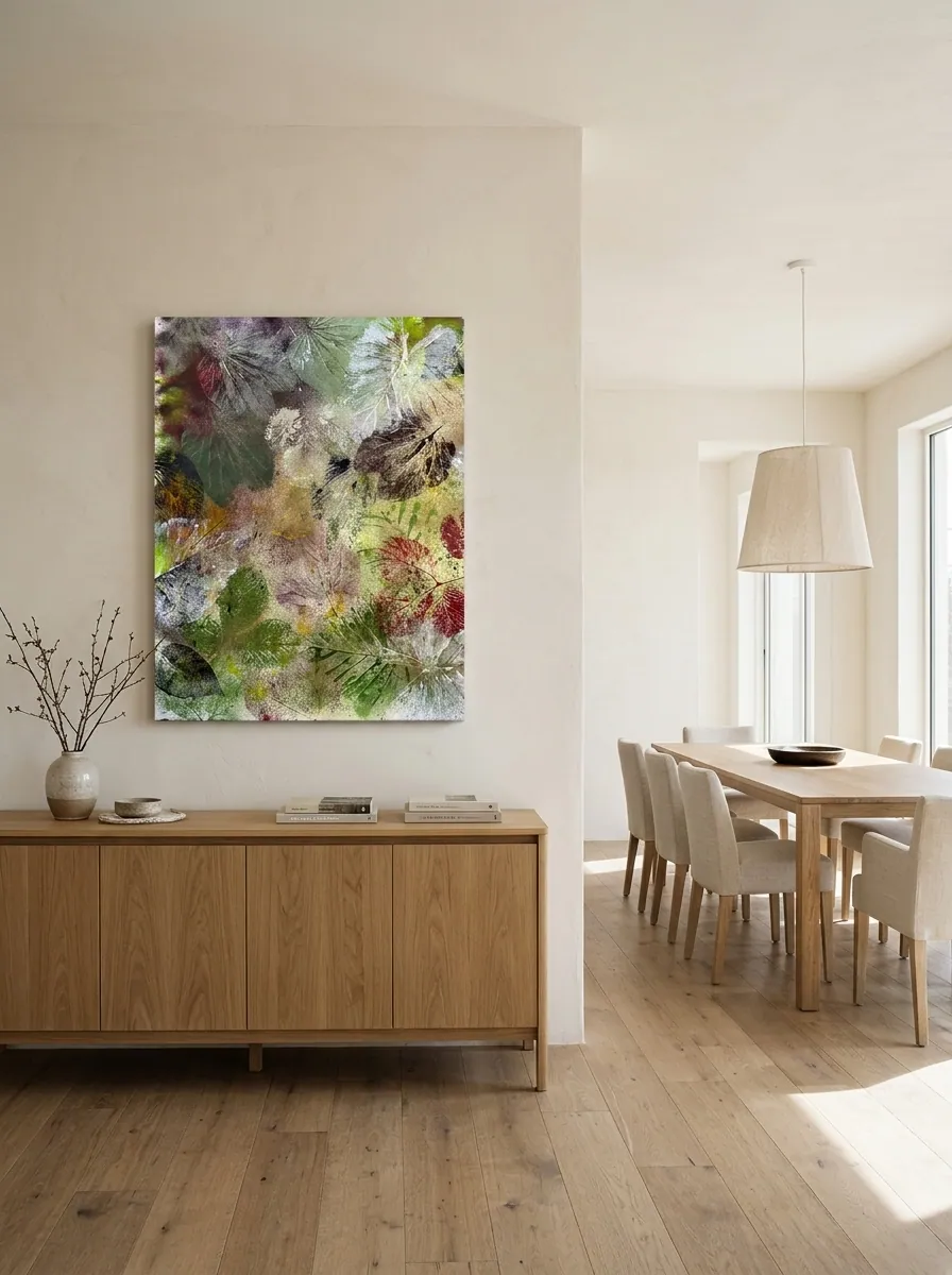 Moss Herbarium by Alyne Perfeito shown in an interior setting — digital visualization, Terra & Ether series