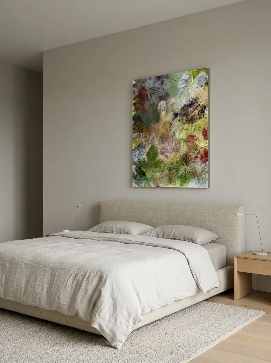 Moss Herbarium by Alyne Perfeito shown in an interior setting — digital visualization, Terra & Ether series