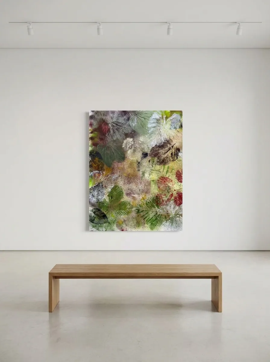 Moss Herbarium by Alyne Perfeito shown in an interior setting — digital visualization, Terra & Ether series