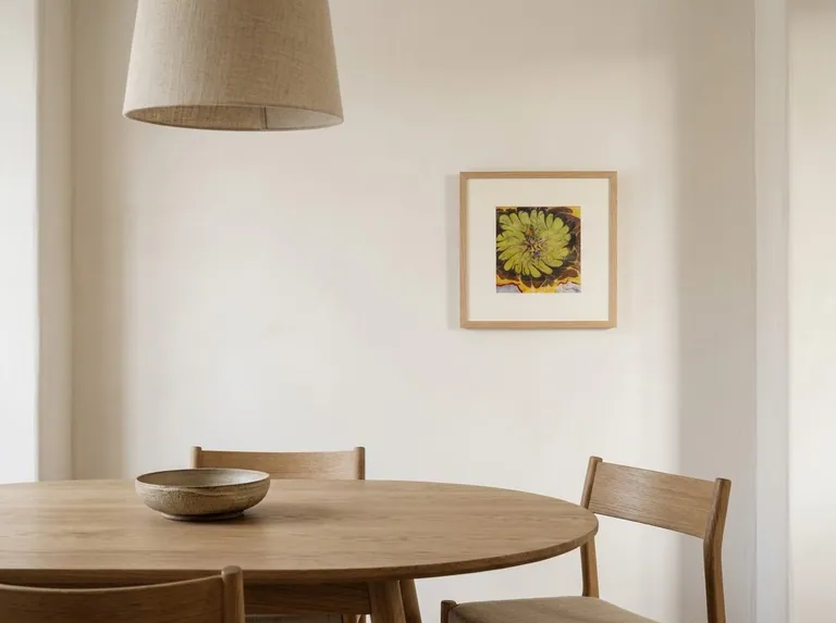 Ochre Bloom in a room — digital visualization (illustrative only)