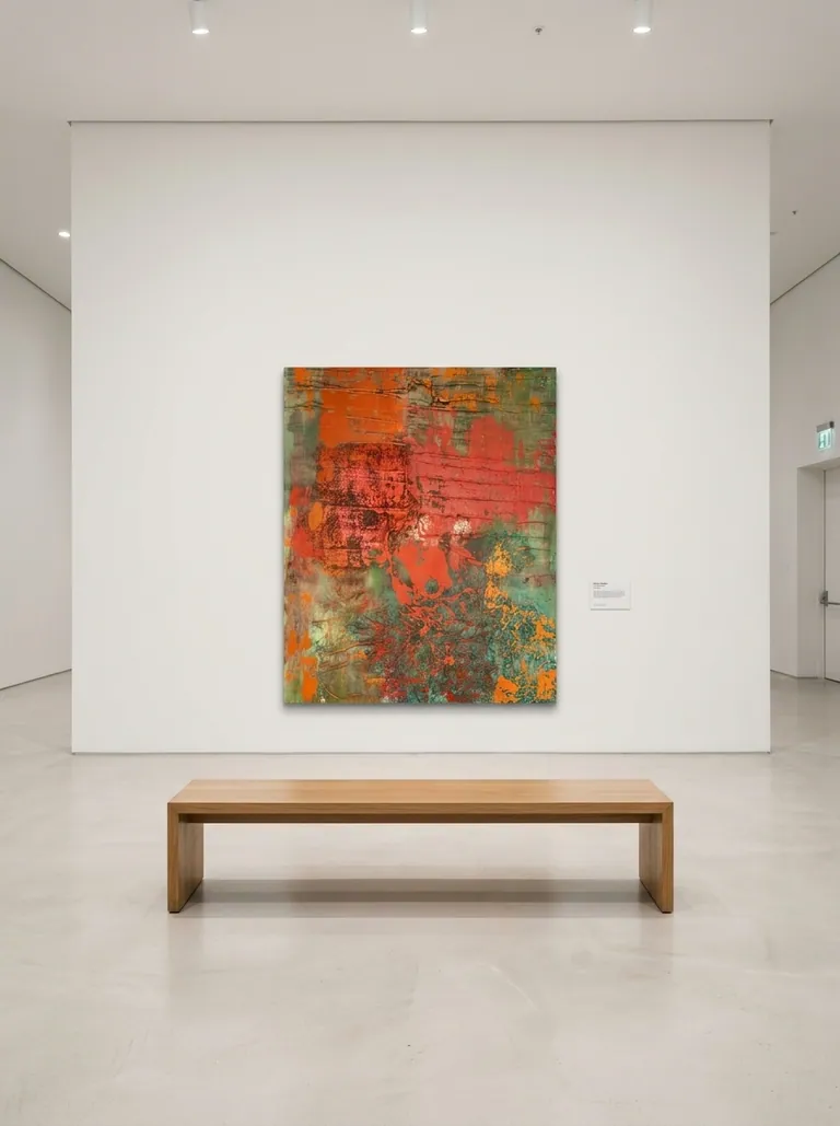 Oxide Horizon in a room — digital visualization (illustrative only)