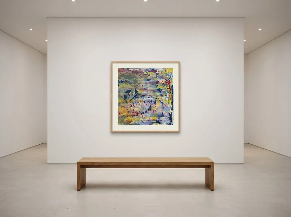 Petal Current by Alyne Perfeito shown in an interior setting — digital visualization, Water & Bloom series