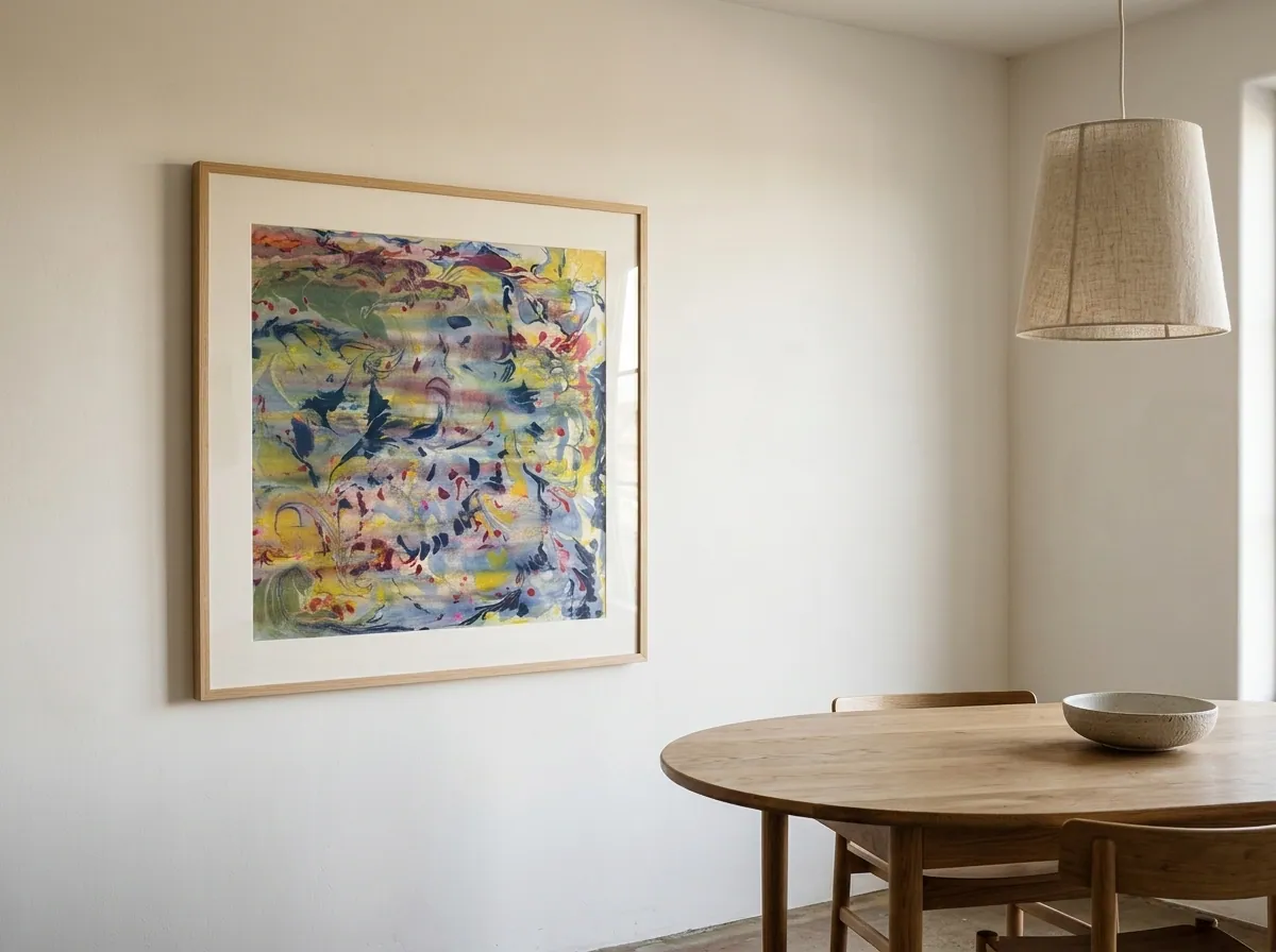 Petal Current by Alyne Perfeito shown in an interior setting — digital visualization, Water & Bloom series