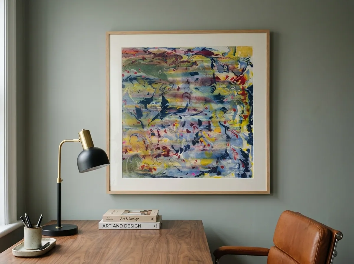 Petal Current by Alyne Perfeito shown in an interior setting — digital visualization, Water & Bloom series