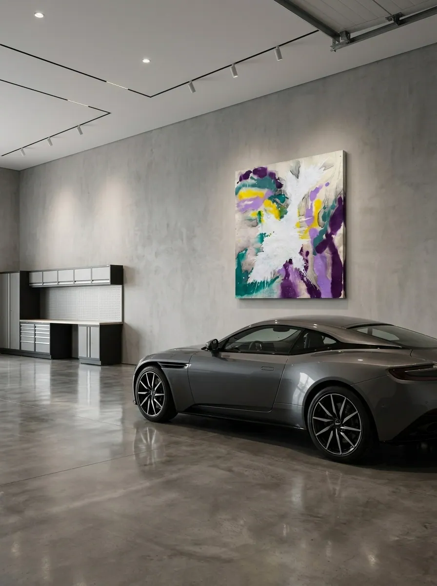Violet Tempest by Alyne Perfeito shown in an interior setting — digital visualization, Luminous Rebirth series