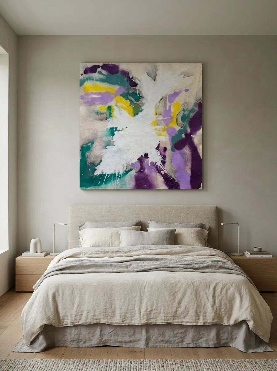 Violet Tempest by Alyne Perfeito shown in an interior setting — digital visualization, Luminous Rebirth series